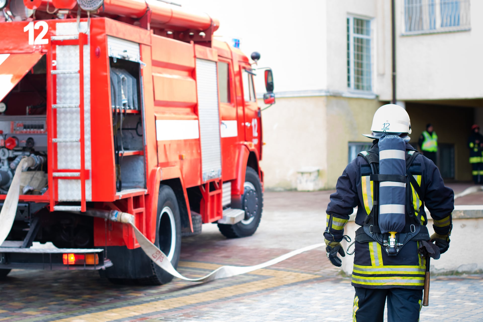 Firefighters in gear — specialized chiropractic care for South Bay crews
